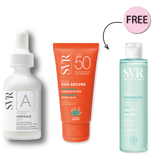 Svr Ampoule ( A )  +  Svr Sun Secure Blur Spf50+ + Free Physiopure Tonique