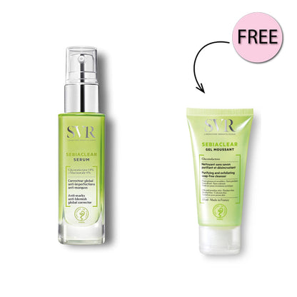 Svr Sebiaclear Serum 30ml + Free Gel Moussant Travel Size 55ml