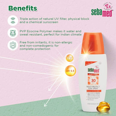 Sebamed Sun Care Multi Protect Sun Spray Spf 30+ For Sun Sensitive Skin 150ml