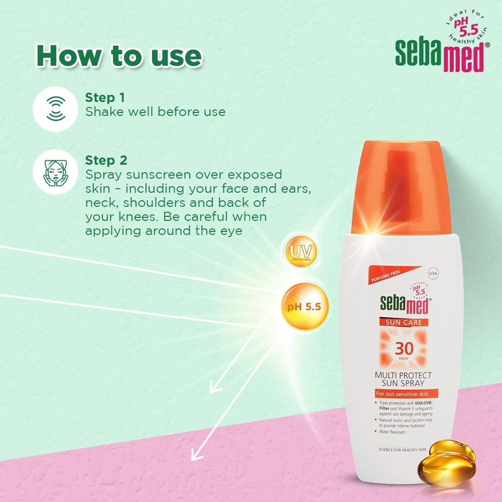 Sebamed Sun Care Multi Protect Sun Spray Spf 30+ For Sun Sensitive Skin 150ml