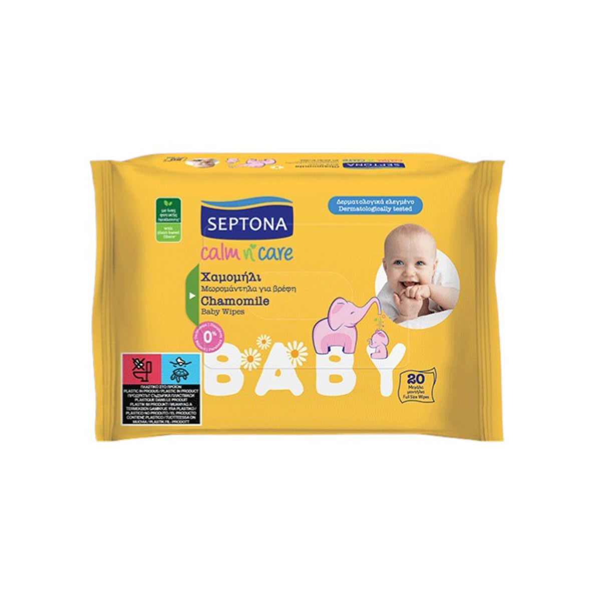 Septona Baby Wipes Chamomile 20 Pcs