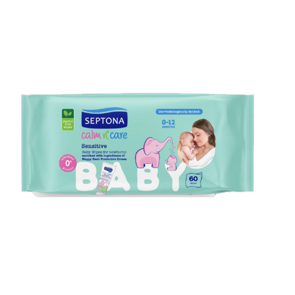 Septona Baby Wipes Sensitive  60 Pcs