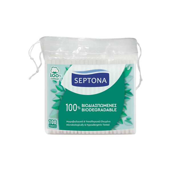 Septona Cotton Buds 100 Pcs Refill  Biodegradable