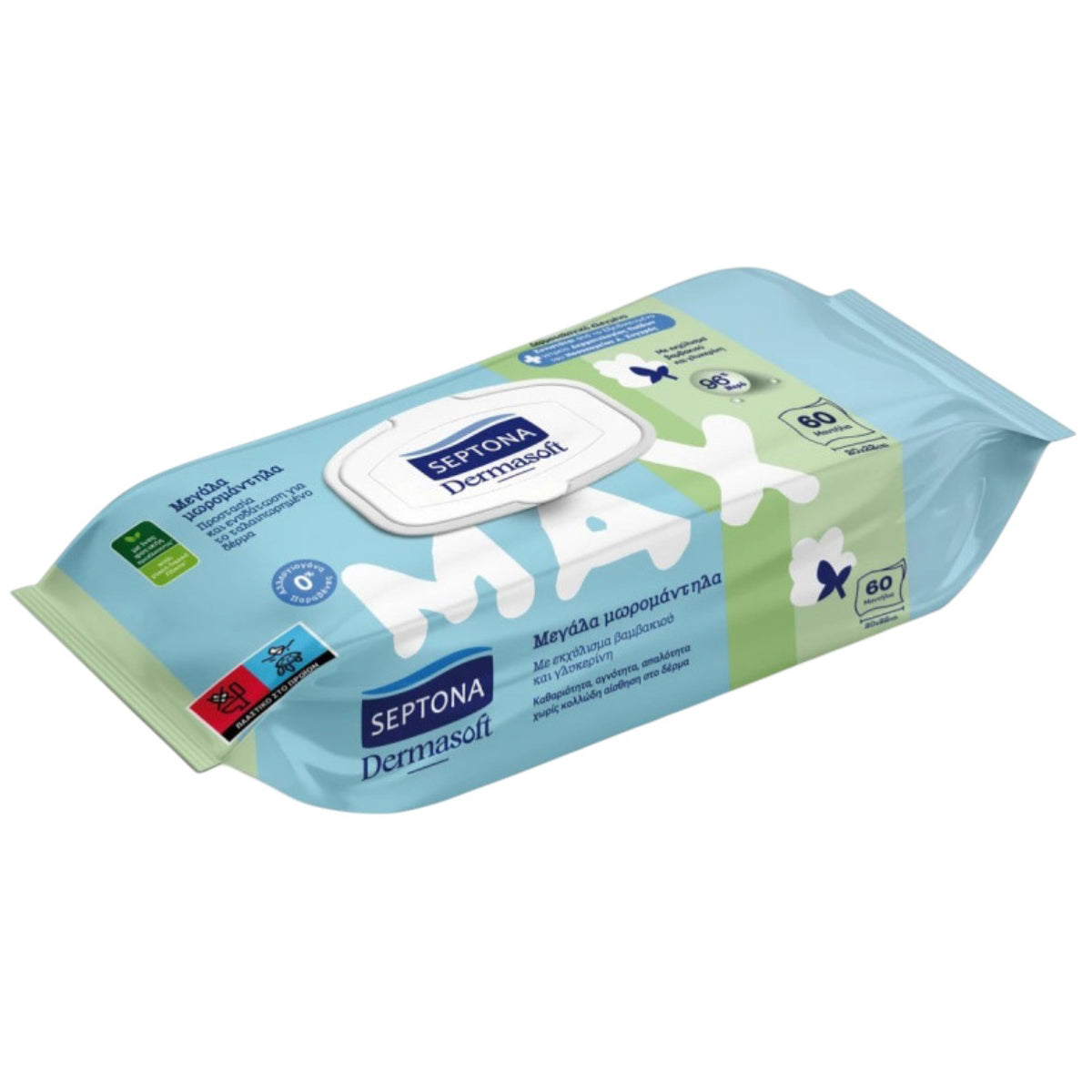 Septona Dermasoft Max Baby Wipes 60pcs Septona Dermasoft Max Baby Wipes 60pcs