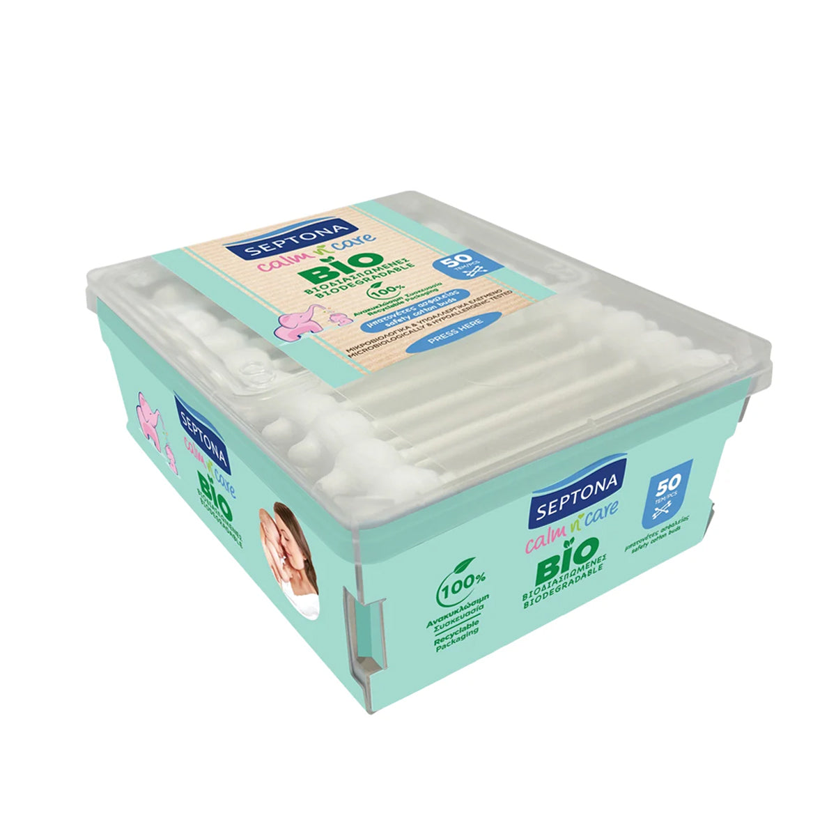 Septona Safety Cotton Buds Baby 50pcs Biodegradable