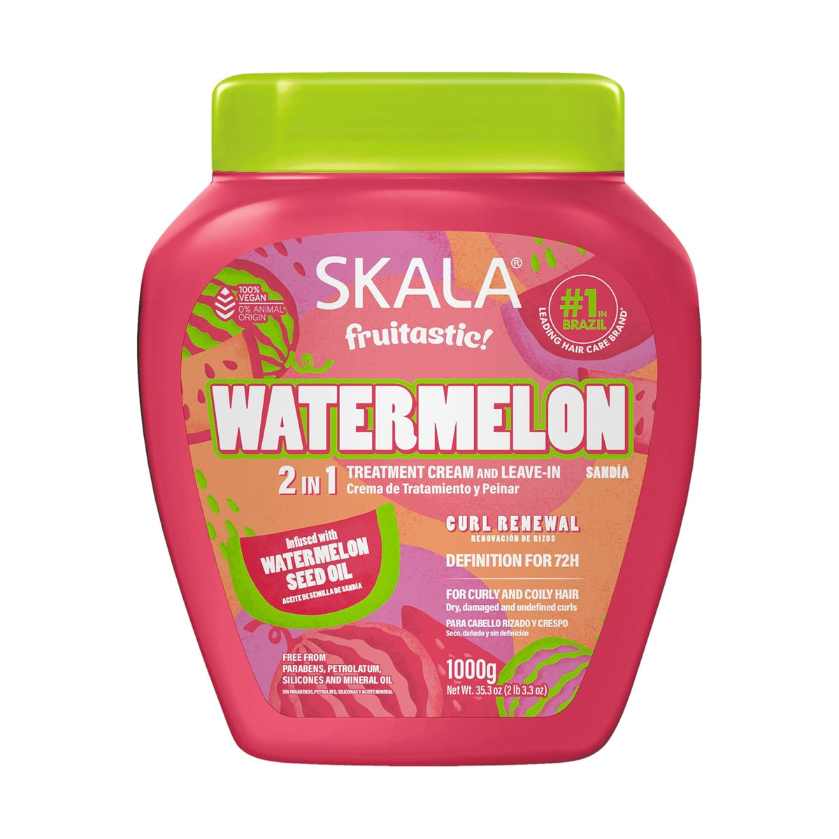 Skala Frutástica Melancia Treatment 2 in 1 Mask & Leave-in Conditioner 1000g