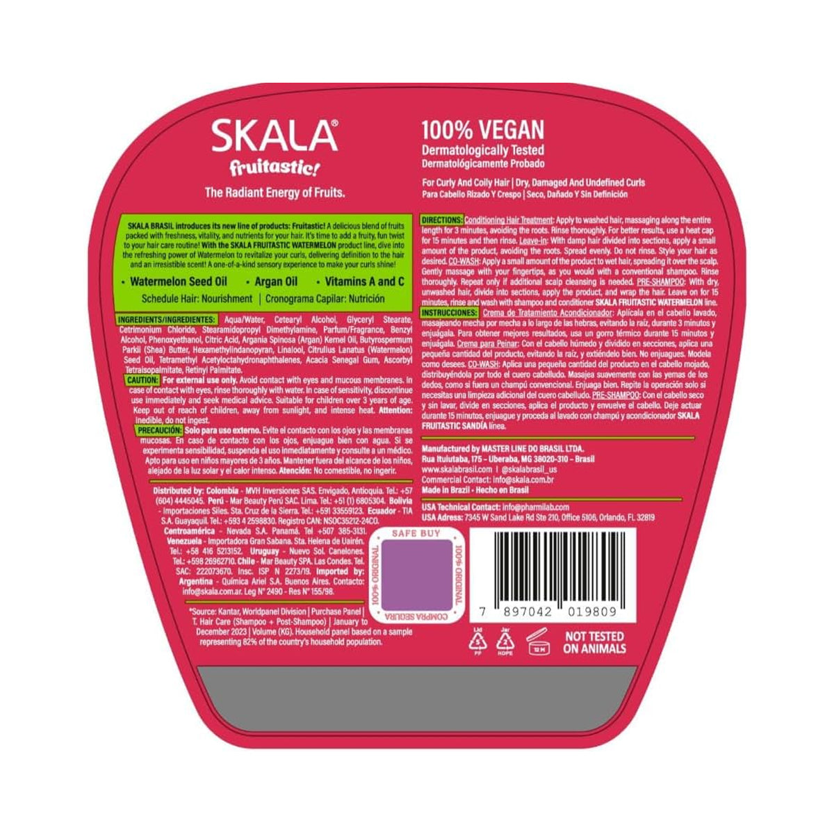 Skala Frutástica Melancia Treatment 2 in 1 Mask & Leave-in Conditioner 1000g Skala Frutástica Melancia Treatment 2 in 1 Mask & Leave-in Conditioner 1000g