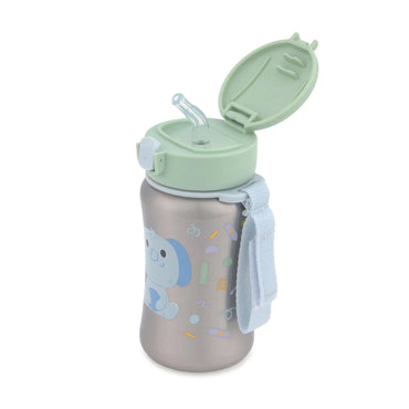 Skip Hop Besties Squad Stainless Steel Straw Bottle - Elephant