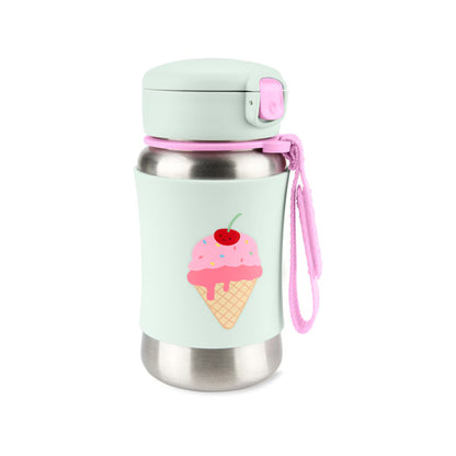 Skip Hop Spark Style Stainless Steel Straw Bottle - Ice Cream