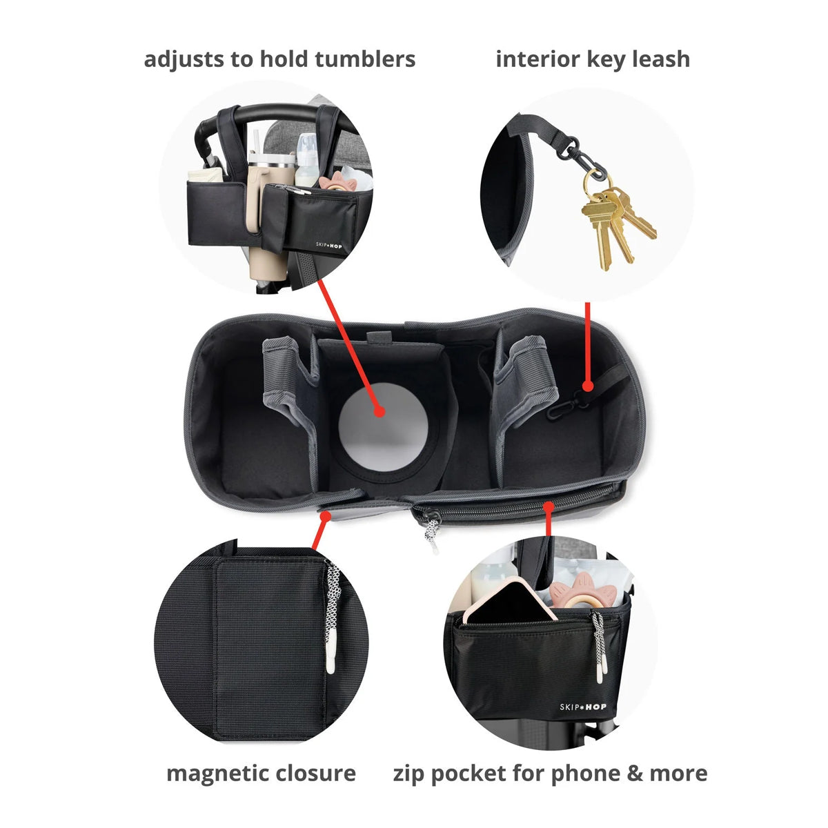 Skip Hop Ultimate Stroller Organiser - Black