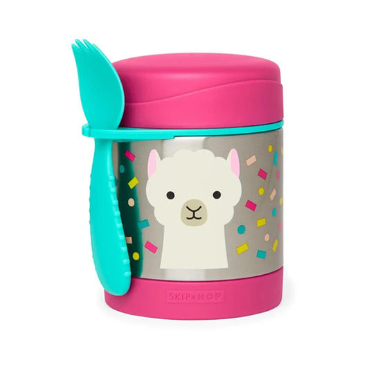 Skip Hop Zoo Insulated Little Kid Food Jar - Llama