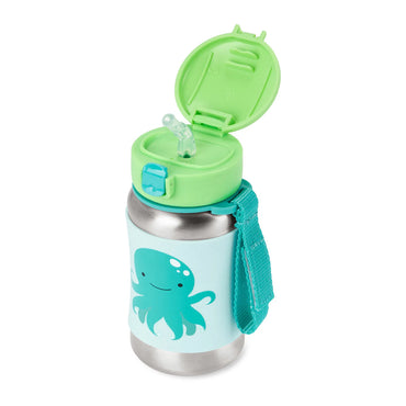 Skip Hop Zoo Stainless Steel Insulated Water Straw Bottle - Octopus