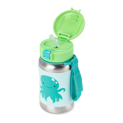 Skip Hop Zoo Stainless Steel Insulated Water Straw Bottle - Octopus