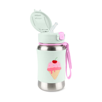 Skip Hop Spark Style Stainless Steel Straw Bottle - Ice Cream