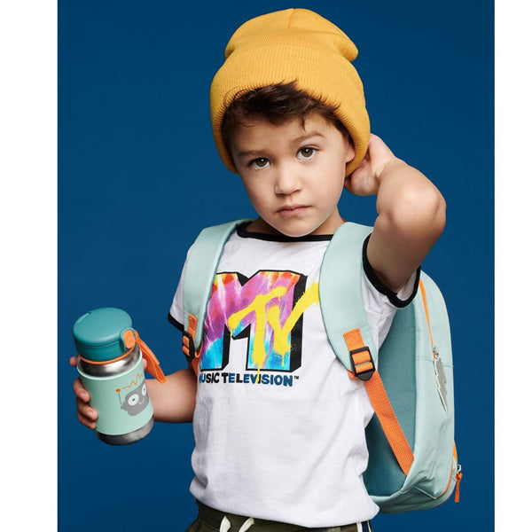 Skip Hop Spark Style Stainless Steel  Straw Bottle - Robot