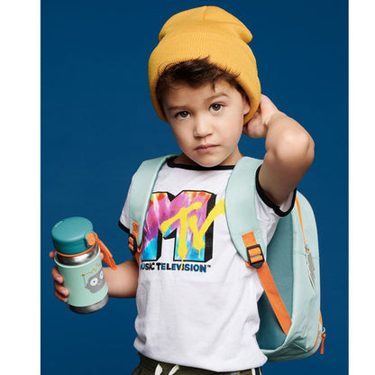 Skip Hop Spark Style Stainless Steel  Straw Bottle - Robot
