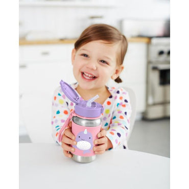 Skip Hop Zoo Stainless Steel Water Bottle - Narwhal