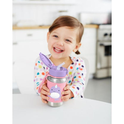 Skip Hop Zoo Stainless Steel Water Bottle - Narwhal