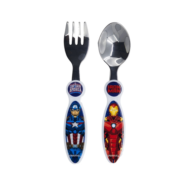 Stor 2 Pcs Elliptical Metallic Cutlery Set Avengers Invincible Force