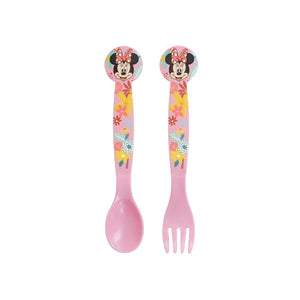 Stor 2 Pcs Pp Cutlery Set In Polybag Minnie Mouse Spring Look