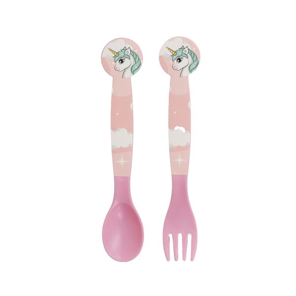 Stor 2 Pcs Pp Cutlery Set In Polybag Unicorn Range