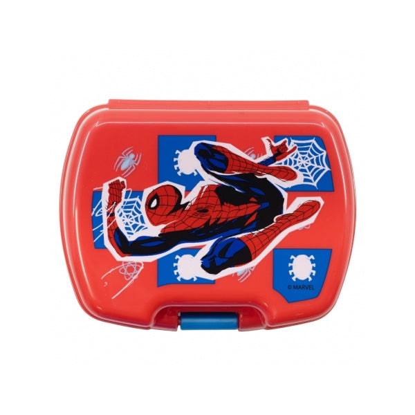 Stor Snack Sandwich Box Spiderman Arachnid Grid