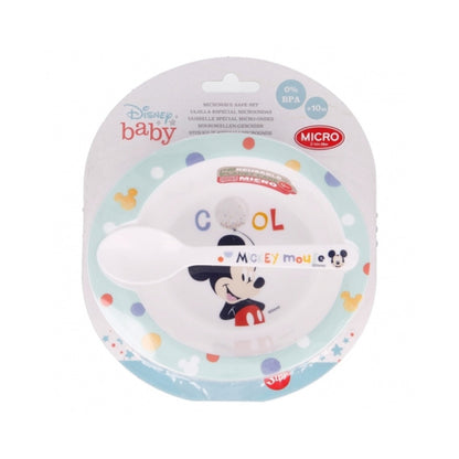 Stor Toddler 2 Pcs Micro Set (Micro Bowl And Micro Pp Spoon) Cool Like Mickey