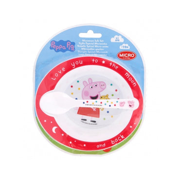 Stor Toddler 2 Pcs Micro Set (Micro Bowl & Micro Pp Spoon Toddler) Peppa Pig Little One