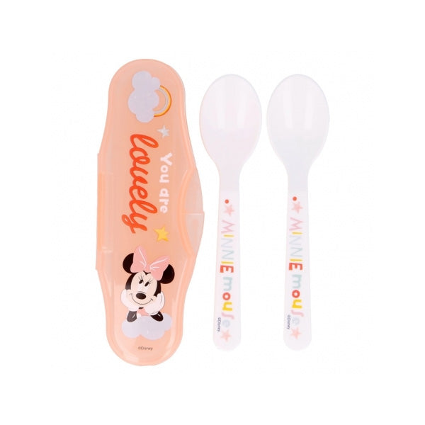 Stor Toddler 2 Pcs Pp Spoons Travel Set Minnie Indigo Dreams