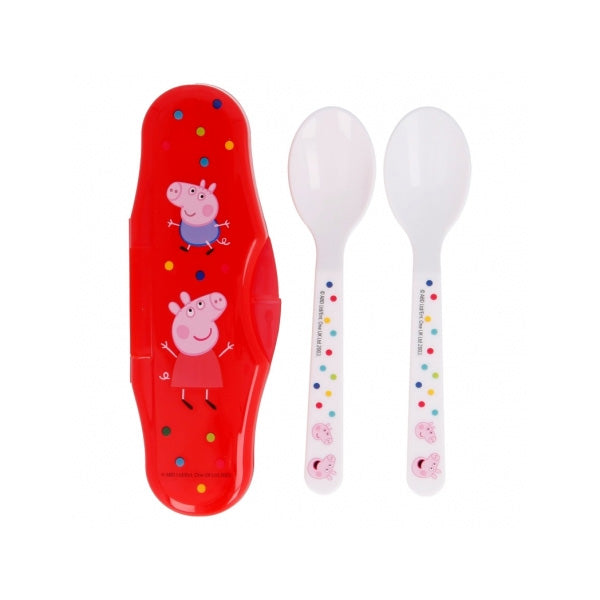 Stor Toddler 2 Pcs Pp Spoons Travel Set Peppa Pig Little One