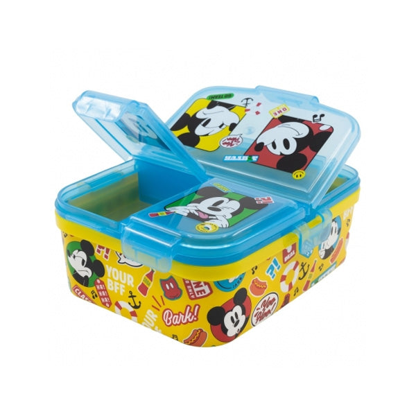 Stor Xl Multi Compartment Rectangular Sandwich Box Mickey Mouse Fun-tastic