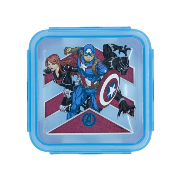 Stor Square Hermetic Food Container Avengers Heraldic Army 500ml