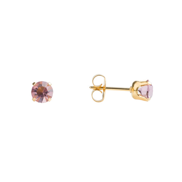 Studex 5mm June Alexandrite Gold Plated Ear Studs