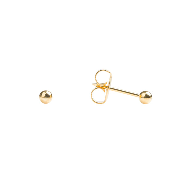 Studex Sensitive Gold Plated Ball Stud Earrings 3mm