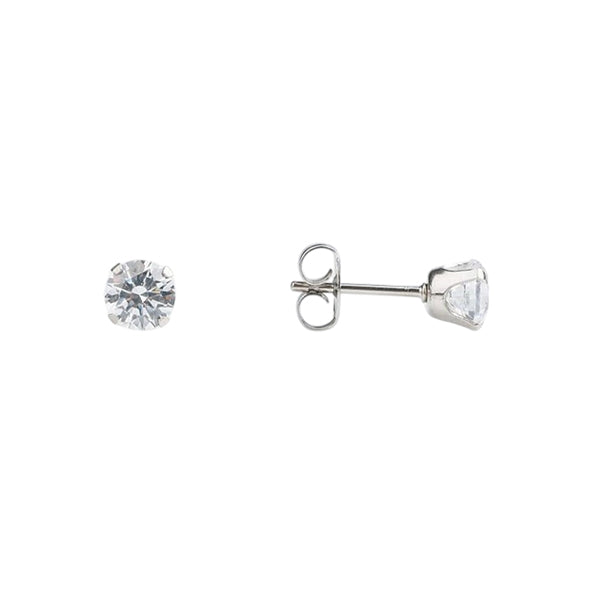 Studex Silver Sensitive Cubic Zirconia Stud Earrings