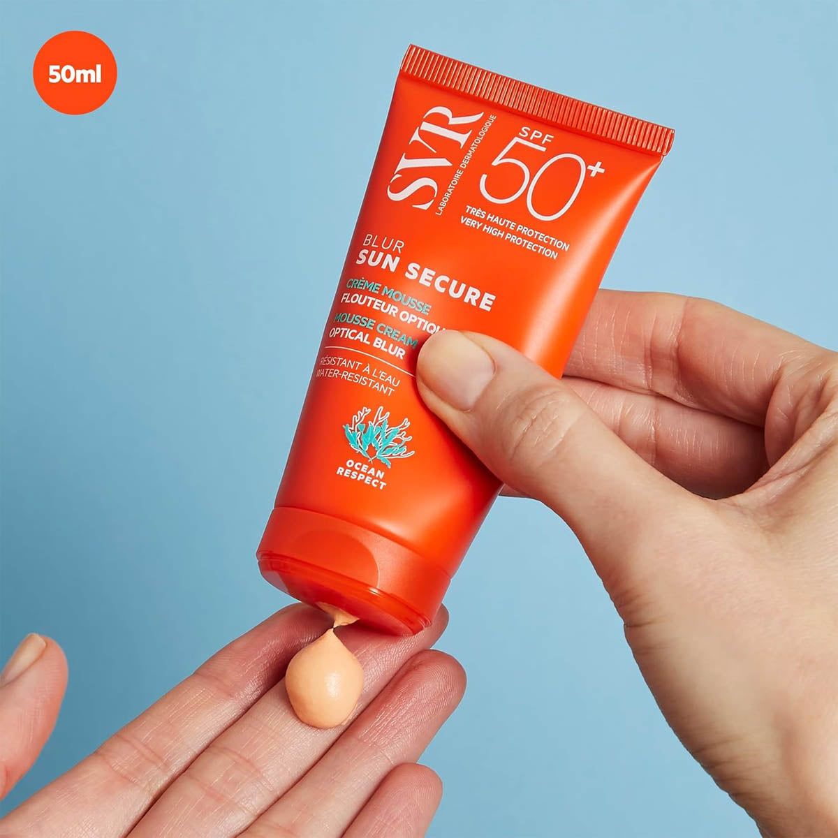Svr Sun Secure Blur Optical Mousse Cream 50ml Spf50+ + Free Svr Bag