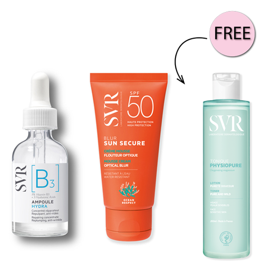 Svr Ampoule ( B )  +  Svr Sun Secure Blur Spf50+ + Free Physiopure Tonique