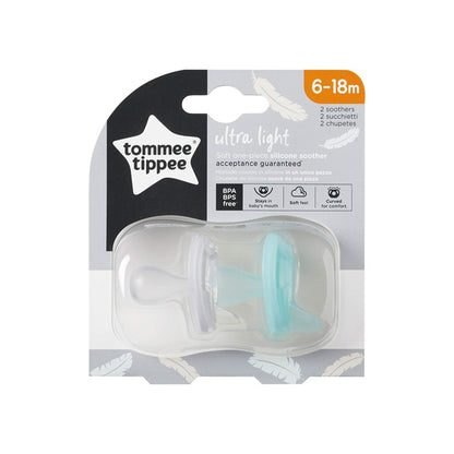 TOMMEE TIPPEE 2X 6-18M ULTRA LIGHT SIL STHR NE