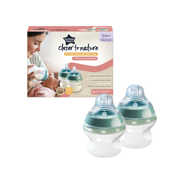 TOMMEE TIPPEE CTN 2X150ML SOFT FEEL SILICON