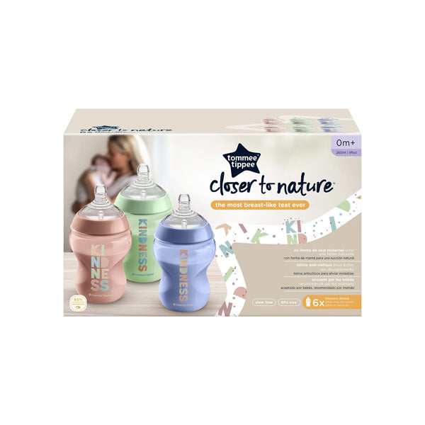 TOMMEE TIPPEE CTN 6X260ML KINDNESS PASTEL