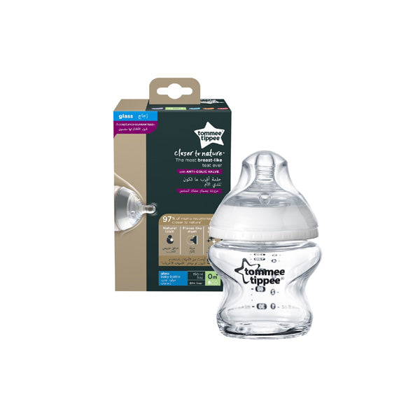 TOMMEE TIPPEE CTN GLASS 1X 150ML BTL NE AR SCAN