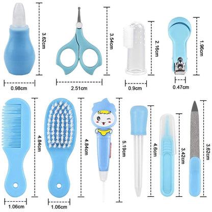 The First Year Baby Grooming Baby Healthcare Kit 10 Pcs - Blue