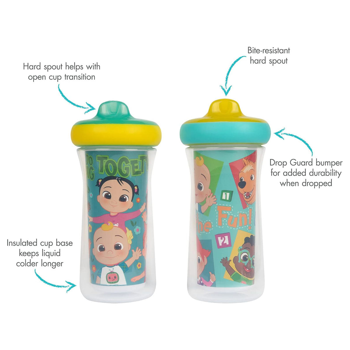 The First Year CoComelon Insulated Sippy Cup, 9 Oz – 2 Pack
