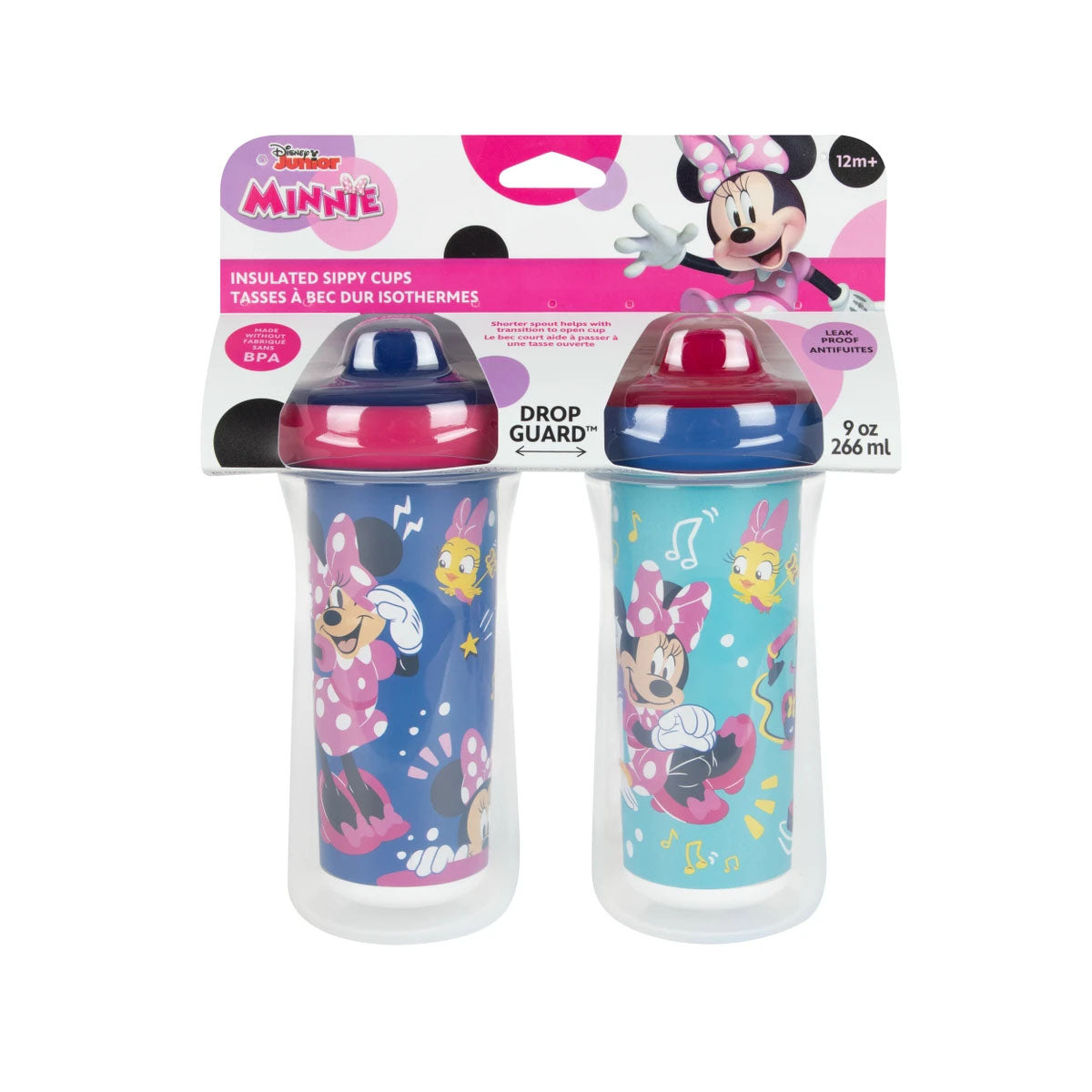 The First Year Disney Minnie Mouse Insulated Sippy Cup, 9 Oz — 2 Pack