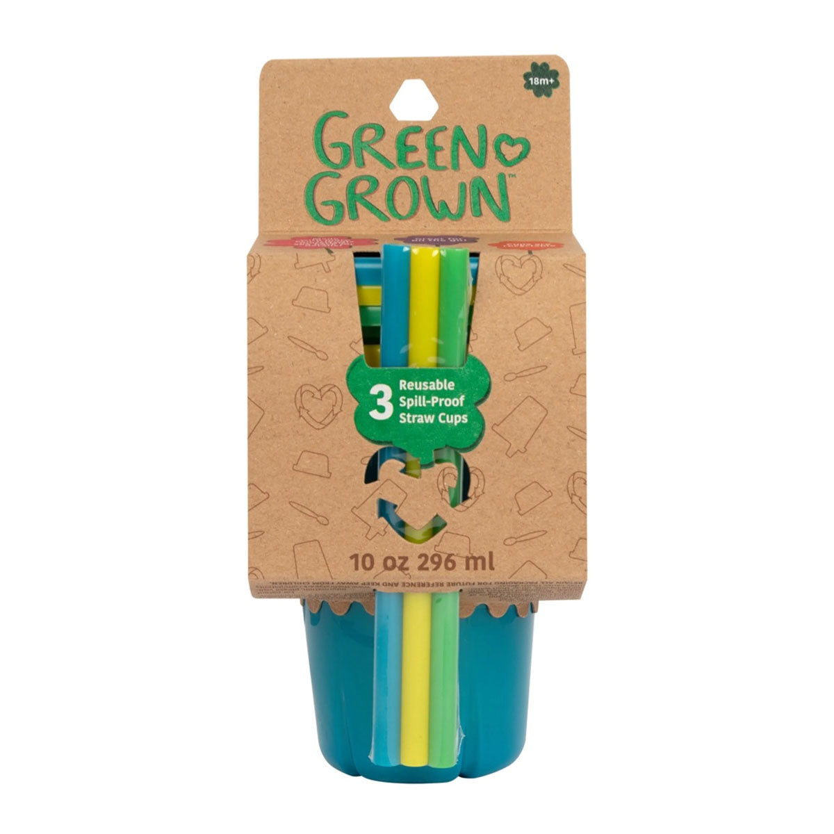 The First Year GreenGrown 10 Oz Straw Cups 3 Pack