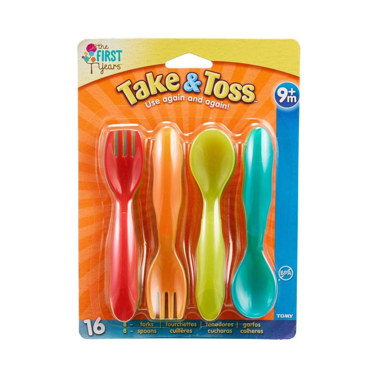 The First Years Take & Toss Toddler Flatware Set – 16 Pc