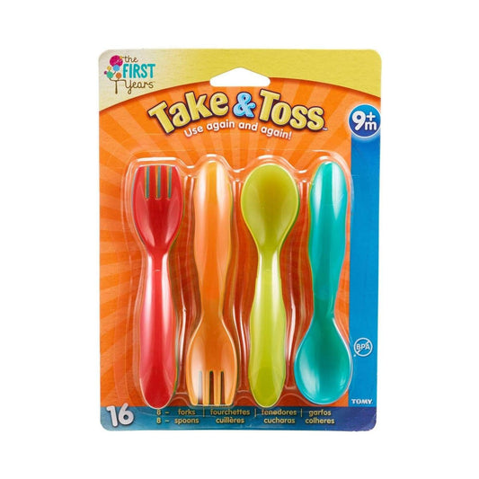 The First Years Take & Toss Toddler Flatware Set – 16 Pc