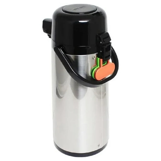 Thermos Tpp-2200 (Satin) Glass Vacuum Pump Pot With Push Button 2.2 Ltr
