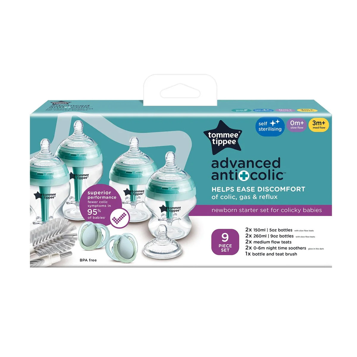 Tommee Tippee Natural Start Advanced Anti-Colic Starter Kit Blue