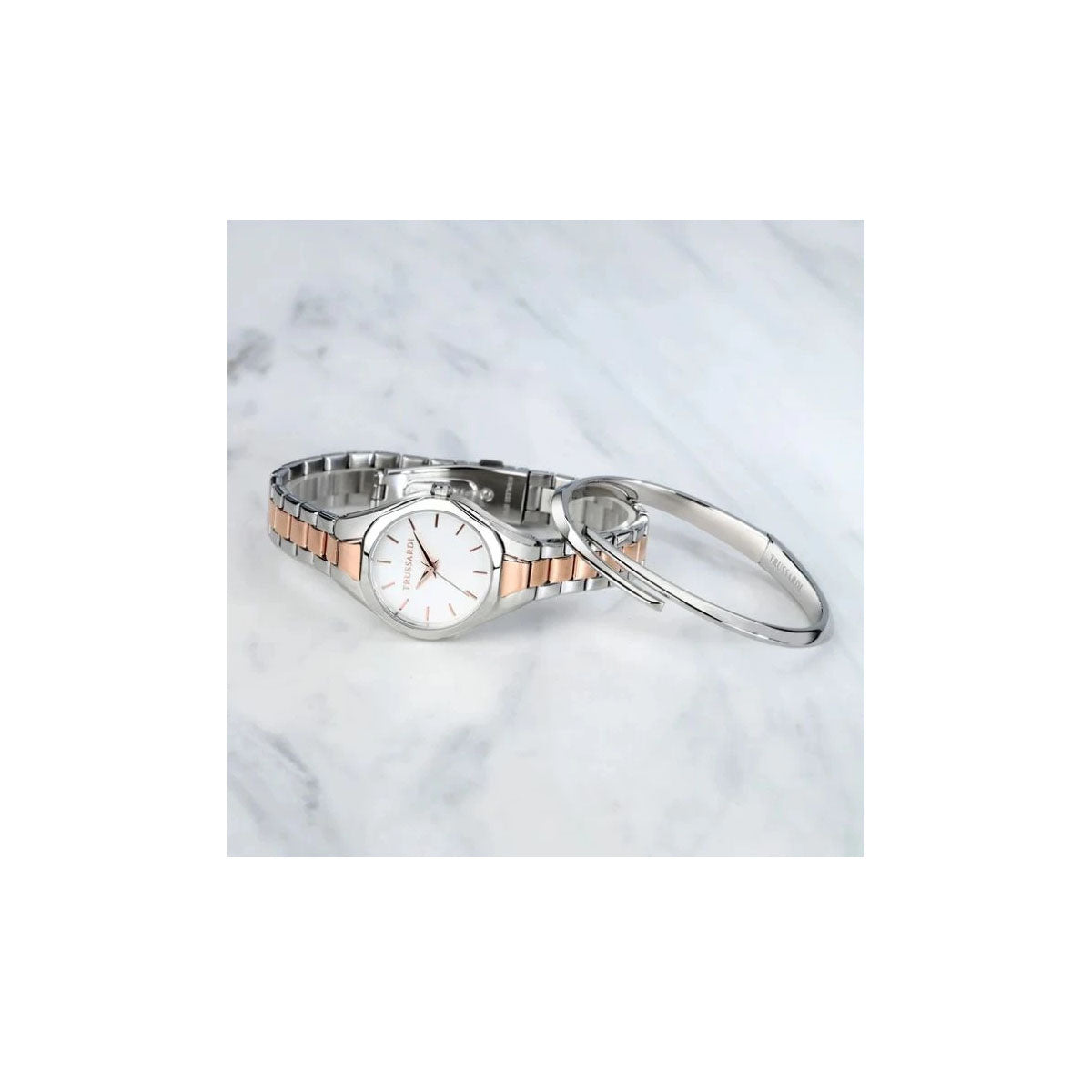 Trussardi Metropolitan R2453159503 Women's Watch 30mm Silver Gold Gift Set Trussardi Metropolitan R2453159503 Women's Watch 30mm Silver Gold Gift Set
